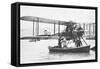 Alan Cobham Alighting on the Thames at Westminster, 1st October 1926-English Photographer-Framed Stretched Canvas