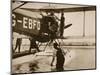 Alan Cobham Climbing into His Plane before Setting Off for Australia, Rochester, 1926-English Photographer-Mounted Giclee Print