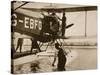 Alan Cobham Climbing into His Plane before Setting Off for Australia, Rochester, 1926-English Photographer-Stretched Canvas