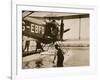 Alan Cobham Climbing into His Plane before Setting Off for Australia, Rochester, 1926-English Photographer-Framed Giclee Print