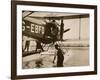 Alan Cobham Climbing into His Plane before Setting Off for Australia, Rochester, 1926-English Photographer-Framed Giclee Print