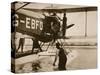 Alan Cobham Climbing into His Plane before Setting Off for Australia, Rochester, 1926-English Photographer-Stretched Canvas