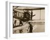 Alan Cobham Climbing into His Plane before Setting Off for Australia, Rochester, 1926-English Photographer-Framed Giclee Print
