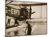 Alan Cobham Climbing into His Plane before Setting Off for Australia, Rochester, 1926-English Photographer-Mounted Giclee Print