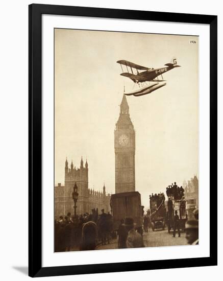 Alan Cobham Coming in to Land on the Thames at Westminster, London, 1926-English Photographer-Framed Giclee Print