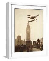 Alan Cobham Coming in to Land on the Thames at Westminster, London, 1926-English Photographer-Framed Giclee Print