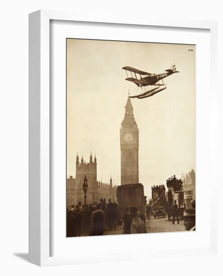 Alan Cobham Coming in to Land on the Thames at Westminster, London, 1926-English Photographer-Framed Giclee Print