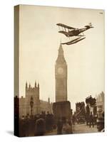 Alan Cobham Coming in to Land on the Thames at Westminster, London, 1926-English Photographer-Stretched Canvas