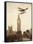 Alan Cobham Coming in to Land on the Thames at Westminster, London, 1926-English Photographer-Framed Stretched Canvas