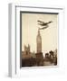 Alan Cobham Coming in to Land on the Thames at Westminster, London, 1926-English Photographer-Framed Premium Giclee Print