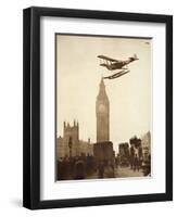 Alan Cobham Coming in to Land on the Thames at Westminster, London, 1926-English Photographer-Framed Giclee Print