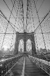 Usa, New York, Manhattan, Brooklyn Bridge and Manhattan Bridge across the East River at Sunrise-Alan Copson-Photographic Print