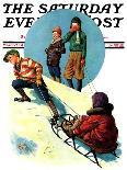 "Uphill Sledding," Saturday Evening Post Cover, March 7, 1931-Alan Foster-Giclee Print