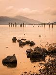 Long Exposure of a Scottish Loch and Jetty. the Mountains of the Trossachs Surround the Loch-Alan Hill-Photographic Print