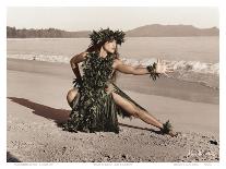 Swaying Skirt, Hawaiian Hula Dancer-Alan Houghton-Laminated Art Print