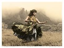 Swaying Skirt, Hula Girl-Alan Houghton-Framed Art Print