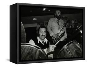 Alan Jackson (Drums) and Don Weller (Saxophone) Playing at the Bell, Codicote, Hertfordshire, 1980-Denis Williams-Framed Stretched Canvas