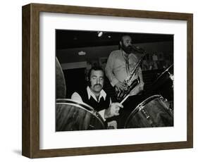 Alan Jackson (Drums) and Don Weller (Saxophone) Playing at the Bell, Codicote, Hertfordshire, 1980-Denis Williams-Framed Photographic Print