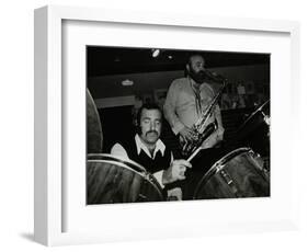 Alan Jackson (Drums) and Don Weller (Saxophone) Playing at the Bell, Codicote, Hertfordshire, 1980-Denis Williams-Framed Photographic Print