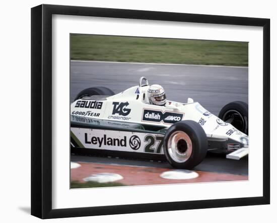 Alan Jones Racing a Williams-Cosworth FW07B, British Grand Prix, Brands Hatch, Kent, 1980-null-Framed Photographic Print