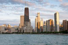 Chicago Skyline from North Avenue Beach at Dusk-Alan Klehr-Photographic Print