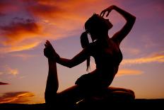 A Woman in a Dance or Yoga Pose in the Sunset-Alan Poulson Photography-Photographic Print