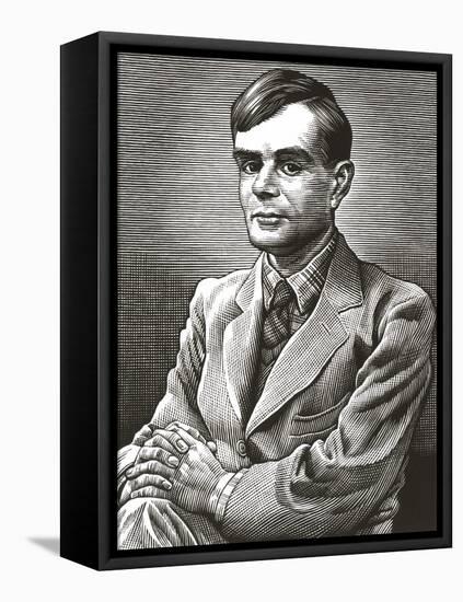 Alan Turing, British Mathematician-Bill Sanderson-Framed Stretched Canvas