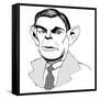 Alan Turing - caricature of English mathematician, 1912 - 1954-Neale Osborne-Framed Stretched Canvas