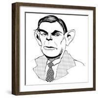 Alan Turing - caricature of English mathematician, 1912 - 1954-Neale Osborne-Framed Giclee Print