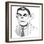 Alan Turing - caricature of English mathematician, 1912 - 1954-Neale Osborne-Framed Giclee Print