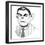 Alan Turing - caricature of English mathematician, 1912 - 1954-Neale Osborne-Framed Giclee Print