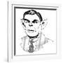 Alan Turing - caricature of English mathematician, 1912 - 1954-Neale Osborne-Framed Giclee Print