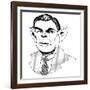 Alan Turing - caricature of English mathematician, 1912 - 1954-Neale Osborne-Framed Giclee Print