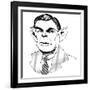 Alan Turing - caricature of English mathematician, 1912 - 1954-Neale Osborne-Framed Giclee Print