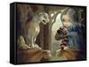 Alannah and the Gargoyle-Jasmine Becket-Griffith-Framed Stretched Canvas