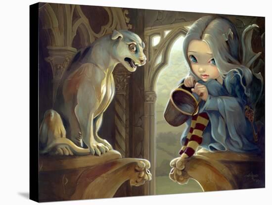 Alannah and the Gargoyle-Jasmine Becket-Griffith-Stretched Canvas