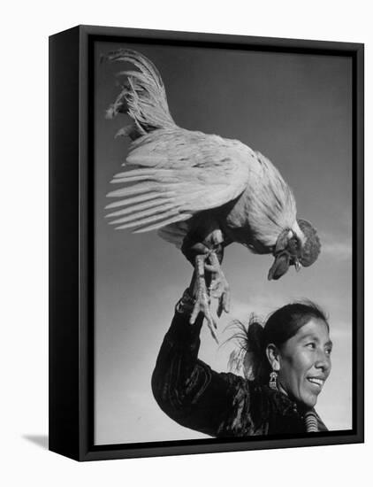 Alarm Clock of Most of the Navajo Miners Is a Rooster-Loomis Dean-Framed Stretched Canvas