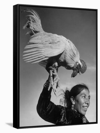 Alarm Clock of Most of the Navajo Miners Is a Rooster-Loomis Dean-Framed Stretched Canvas