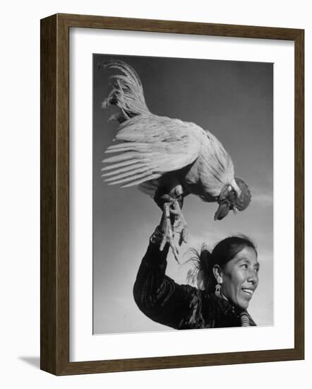 Alarm Clock of Most of the Navajo Miners Is a Rooster-Loomis Dean-Framed Photographic Print