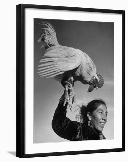 Alarm Clock of Most of the Navajo Miners Is a Rooster-Loomis Dean-Framed Photographic Print