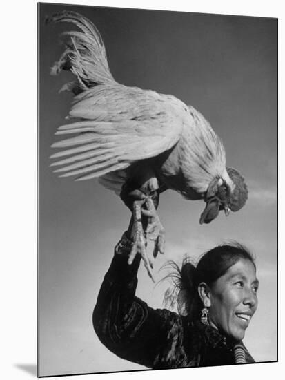 Alarm Clock of Most of the Navajo Miners Is a Rooster-Loomis Dean-Mounted Photographic Print