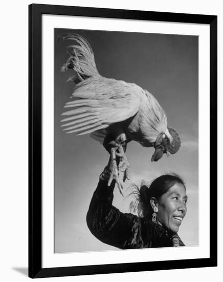 Alarm Clock of Most of the Navajo Miners Is a Rooster-Loomis Dean-Framed Photographic Print