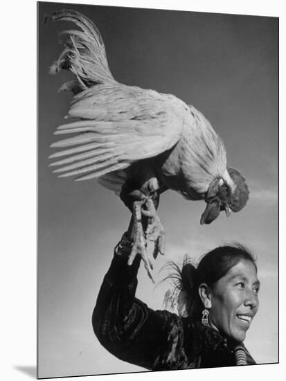 Alarm Clock of Most of the Navajo Miners Is a Rooster-Loomis Dean-Mounted Photographic Print