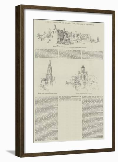 Alarming Earthquake on Tuesday Last, Sketches at Colchester-null-Framed Giclee Print