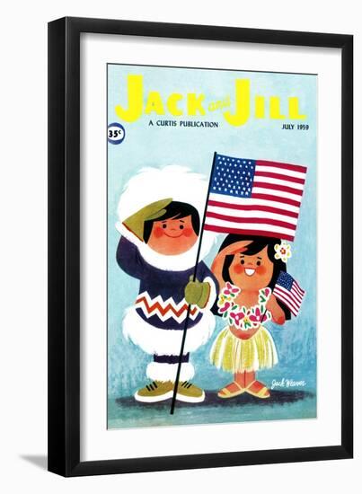 Alaska and Hawaii - Jack and Jill, July 1959-Jack Weaver-Framed Premium Giclee Print