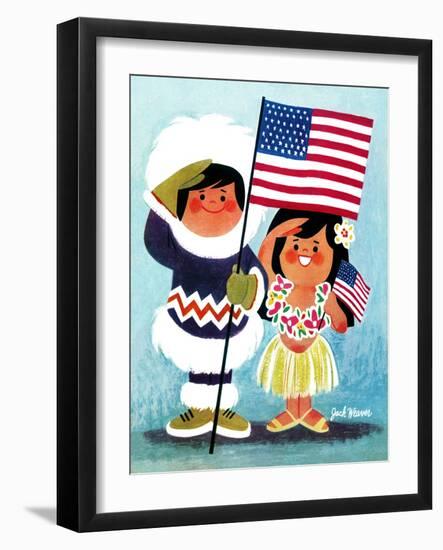 Alaska and Hawaii - Jack & Jill-Jack Weaver-Framed Giclee Print
