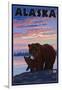 Alaska - Bear and Cub-Lantern Press-Framed Art Print