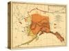 Alaska - Bear Population State Map-Lantern Press-Stretched Canvas