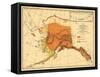 Alaska - Bear Population State Map-Lantern Press-Framed Stretched Canvas