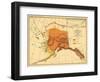 Alaska - Bear Population State Map-Lantern Press-Framed Art Print